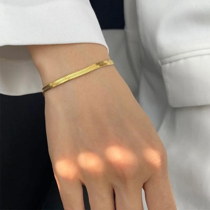 Snake-Back Stainless Steel Bracelet